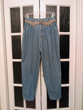 Vintage 80s/90s Rebel Classic Pleated Western Denim Jeans High Rise Canada Sz 30